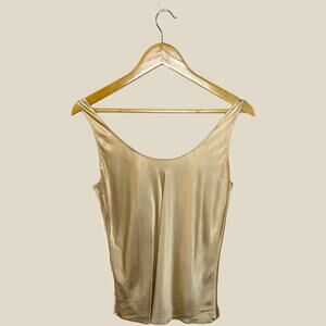 Vince gold satin tank top